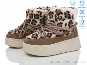 Купить Уги жіночі M6139-8 khaki-leopard Violeta коричневий