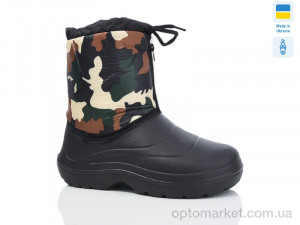 Купить Чоботи з піни дитячі Маквін камуфляж Inblue чорний