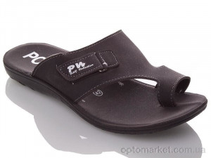 Купить Шльопанці чоловічі MPWP white Demur чорний