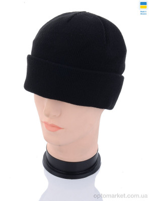 Купить Шапка чоловічі MW002-1 на флісі black Angelica чорний