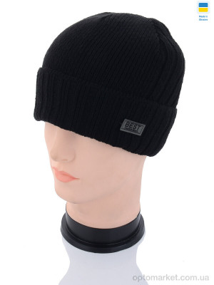Купить Шапка чоловічі MW004-1 на флісі black Angelica чорний