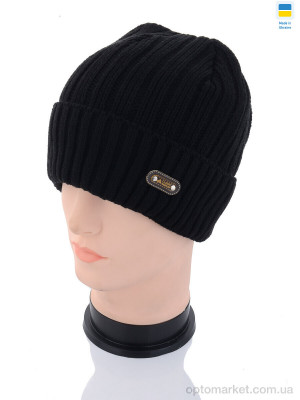 Купить Шапка чоловічі MW005-1 на флісі black Angelica чорний