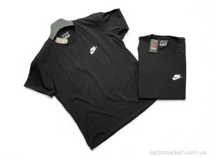 Футболка чоловічі N black Verton чорний  оптом от Optomarket