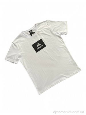 Футболка чоловічі N000-Ad white A.idas білий  оптом от Optomarket