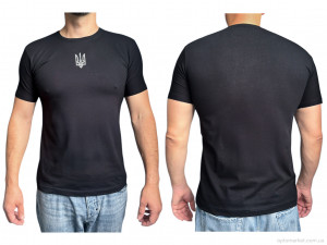 Футболка чоловічі N001-2 black Leonidas чорний  оптом от Optomarket