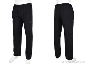 Спортивні штаны чоловічі N007-4 black P.ma чорний  оптом от Optomarket