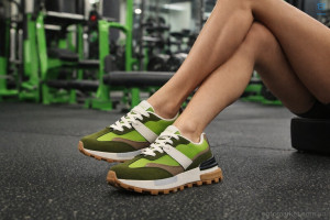 Кросівки жіночі N0636-78 Lilin зелений оптом от Optomarket