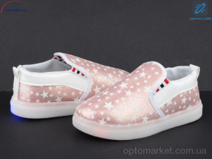 Сліпони дитячі N111-10 pink LED Victoria рожевий  оптом от Optomarket