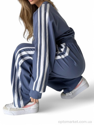 Спортивний костюм жіночі N1511 джинс SL KARAVAN синій оптом от Optomarket