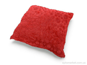 Подушка унісекс Норка круг 08505 red (42*42) Obuvok червоний  оптом от Optomarket