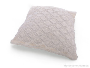 Подушка унісекс Норка ромб 08123 beige (42*42) Obuvok бежевий  оптом от Optomarket