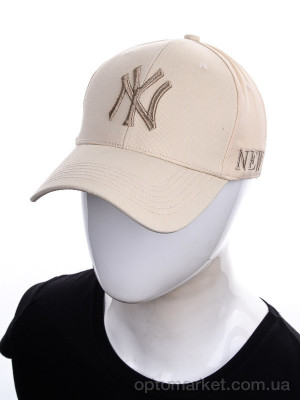 Кепка жіночі NY ассорти 006-4 beige N.w York бежевий  оптом от Optomarket