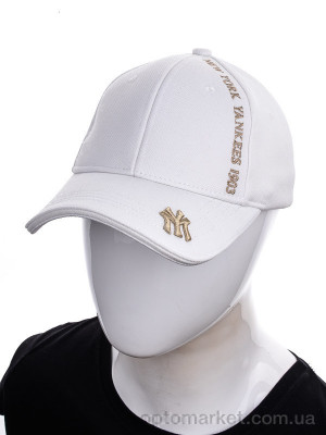 Кепка жіночі NY Lacost 007-10 white N.w York білий  оптом от Optomarket