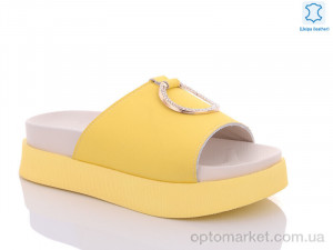 Купить Шльопанці жіночі P1494-8 Purlina жовтий