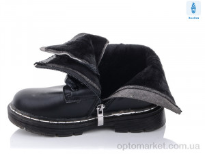 Ботинки детские P24-1 Леопард черный  оптом от Optomarket