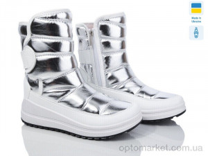 Купить Дутики жіночі Paolla 463-6912 срібно-білий Paolla срібний