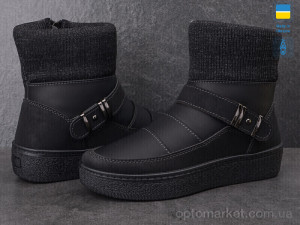 Дутики жіночі Paolla 473 чорний Progress чорний  оптом от Optomarket