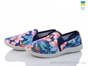 Купить Сліпони жіночі Prime 22-20-142 квіти Prime блакитний