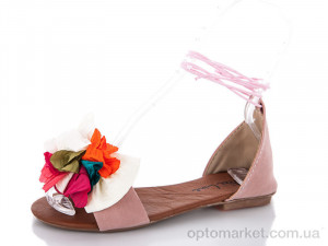 Купить Босоніжки жіночі ПВС сандаль пудра шнурок FreeLee рожевий