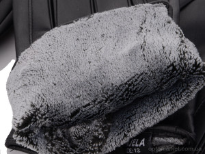 Рукавички чоловічі R203М кожзам-махра black RuBi чорний  оптом от Optomarket