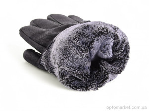 Рукавички чоловічі S114 black Anjela чорний  оптом от Optomarket