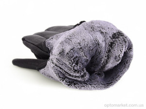 Рукавички чоловічі S117 black Anjela чорний  оптом от Optomarket