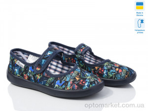 Купить Капці дитячі Школа без вишивки футбол Vitaliya синій