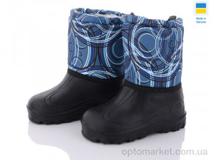 Купить Чоботи з піни дитячі СПП Смужки сірий-чорний 2025 Demur чорний