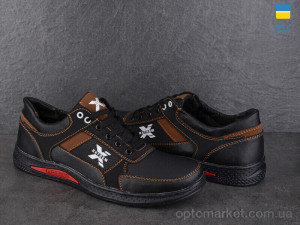 Кросівки чоловічі SunShine КР40Е чорно-рудий SunShine чорний  оптом от Optomarket