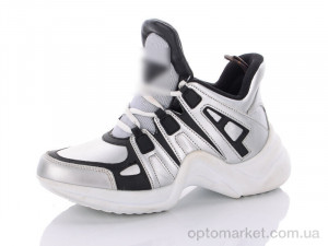 Купить Кросівки жіночі T075-1 L.uis Vuitton срібний