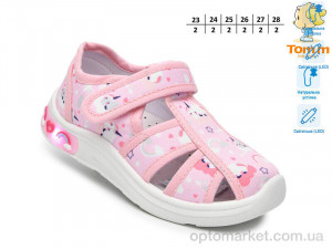 Капці дитячі T60017A LED TOM.M рожевий  оптом от Optomarket
