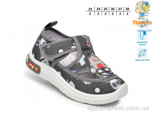 Капці дитячі T60020F LED TOM.M сірий  оптом от Optomarket
