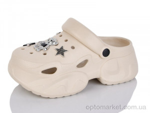 Купить Крокси жіночі T679 beige JH-ЯН бежевий