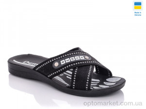 Купить Шльопанці чоловічі TRK-1 black-white Demur чорний