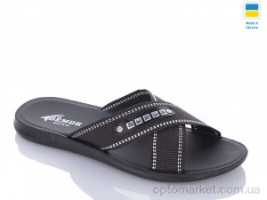 Купить Шльопанці чоловічі TRK black-white батал Demur чорний