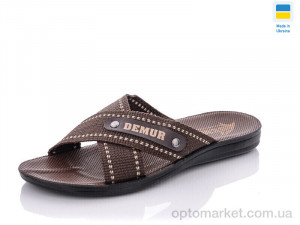 Купить Шльопанці чоловічі TRK Depart brown-white Demur коричневий