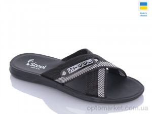 Купить Шльопанці чоловічі TRK STL черно-серый Demur чорний