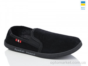 Купить Сліпони чоловічі Вельвет Харків чорний Lot Shoes чорний