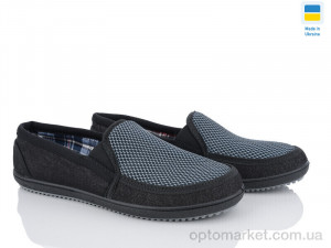 Купить Сліпони чоловічі Verta Т9 чорно-сірий Verta чорний