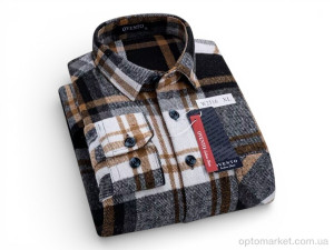 Купить Сорочка чоловічі W2516 brown Ovento коричневий