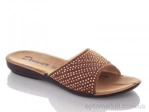 Купить Шльопанці жіночі W3050-camel Demur коричневий