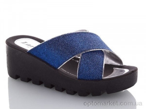 Купить Шльопанці жіночі W777-19 blue-silver Demur синій