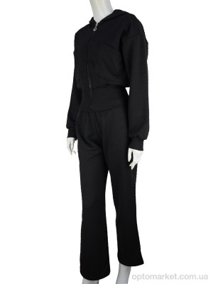 Купить Спортивний костюм жіночі WLT4366 black Glostory чорний
