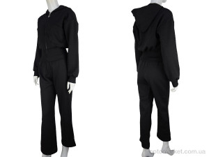 Спортивний костюм жіночі WLT4366 black Glostory чорний оптом от Optomarket