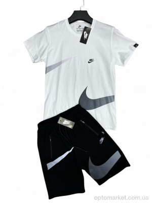 Спортивний костюм чоловічі Y1-2 white-black N.ke білий  оптом от Optomarket