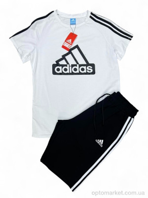 Спортивний костюм чоловічі Y2-4 white-black A.idas білий оптом от Optomarket