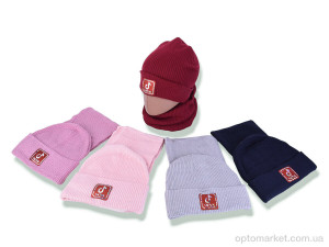 Купить Шапка жіночі Y938-1 (шапка+баф) mix Red Hat мікс