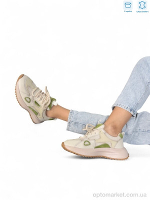 Купить Кросівки жіночі YH25002 green Camille бежевий