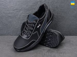 Кросівки чоловічі Yulius 97-3N Yulius чорний  оптом от Optomarket