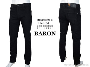 Джинси чоловічі Z320-3 black Baron чорний  оптом от Optomarket